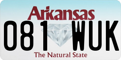 AR license plate 081WUK