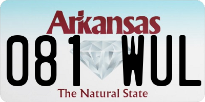 AR license plate 081WUL