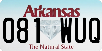 AR license plate 081WUQ