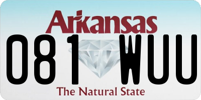 AR license plate 081WUU