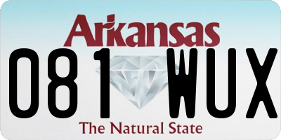 AR license plate 081WUX