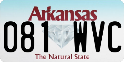 AR license plate 081WVC