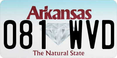 AR license plate 081WVD