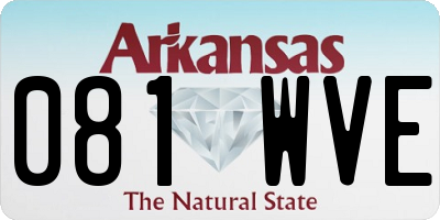 AR license plate 081WVE