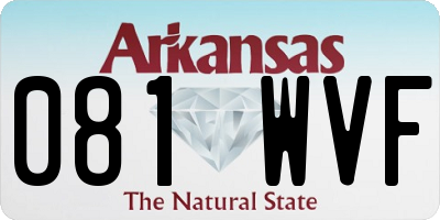 AR license plate 081WVF