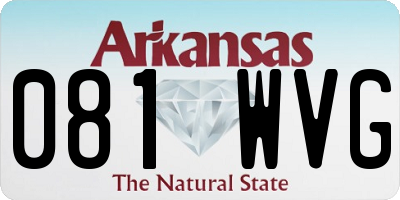 AR license plate 081WVG
