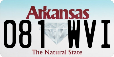 AR license plate 081WVI