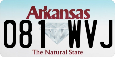 AR license plate 081WVJ