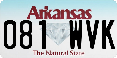 AR license plate 081WVK