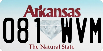 AR license plate 081WVM