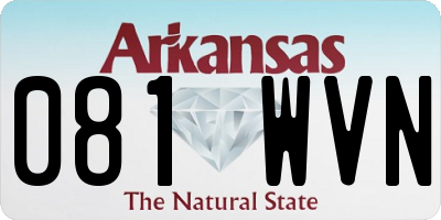 AR license plate 081WVN