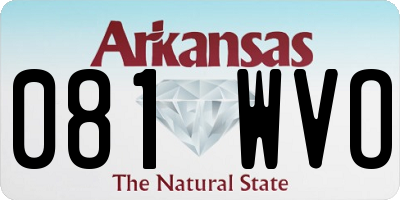 AR license plate 081WVO