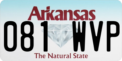 AR license plate 081WVP