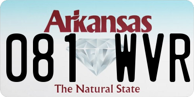 AR license plate 081WVR