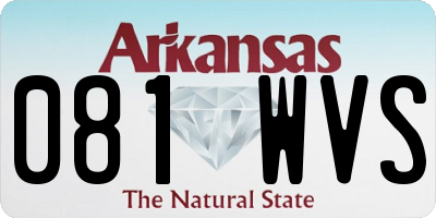 AR license plate 081WVS