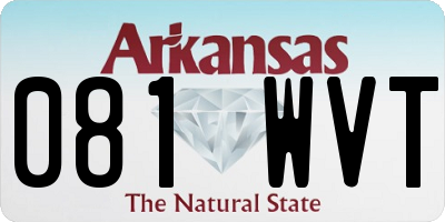 AR license plate 081WVT
