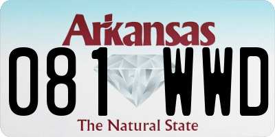 AR license plate 081WWD