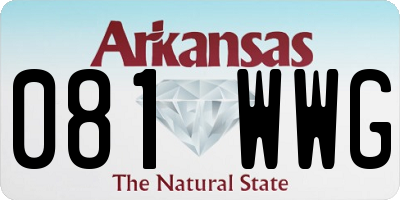 AR license plate 081WWG