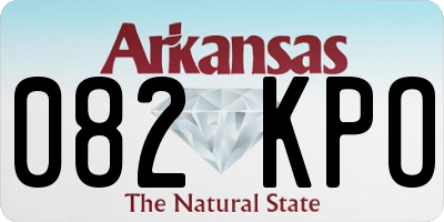 AR license plate 082KPO