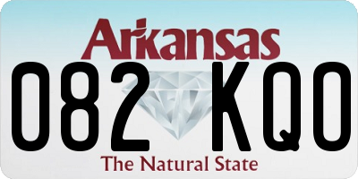 AR license plate 082KQO