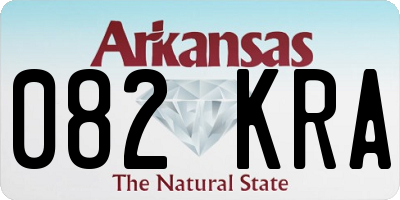 AR license plate 082KRA