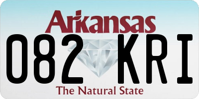 AR license plate 082KRI