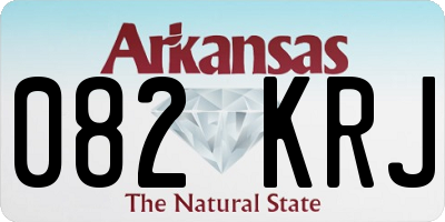 AR license plate 082KRJ