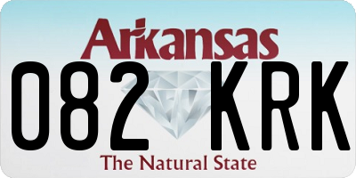 AR license plate 082KRK