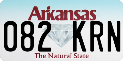 AR license plate 082KRN