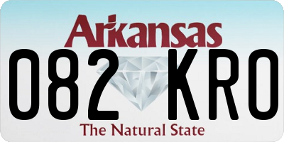 AR license plate 082KRO