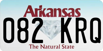 AR license plate 082KRQ