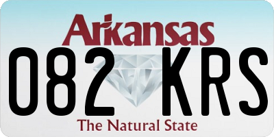 AR license plate 082KRS