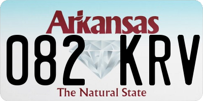 AR license plate 082KRV
