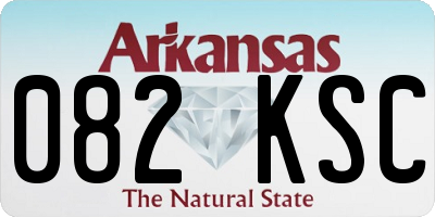 AR license plate 082KSC