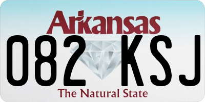 AR license plate 082KSJ