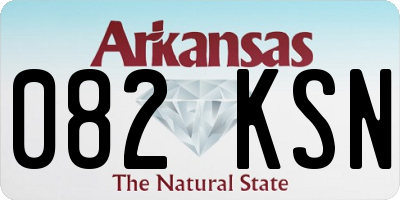 AR license plate 082KSN