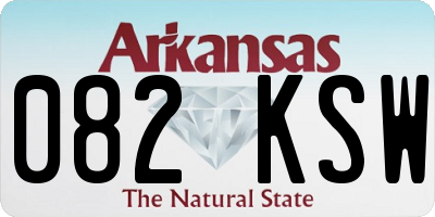 AR license plate 082KSW