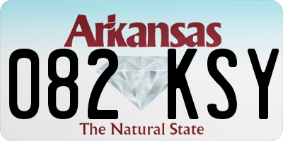 AR license plate 082KSY