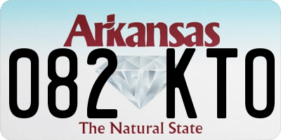 AR license plate 082KTO