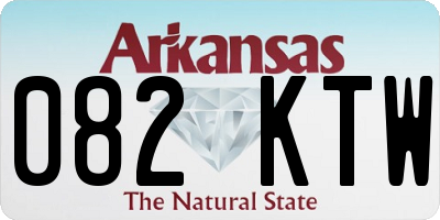 AR license plate 082KTW