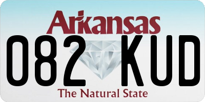 AR license plate 082KUD