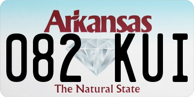 AR license plate 082KUI