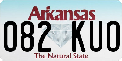 AR license plate 082KUO