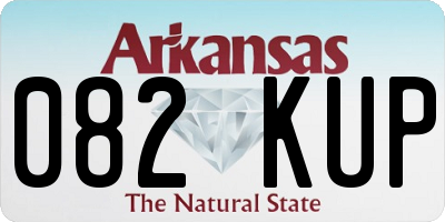 AR license plate 082KUP