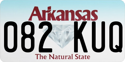 AR license plate 082KUQ