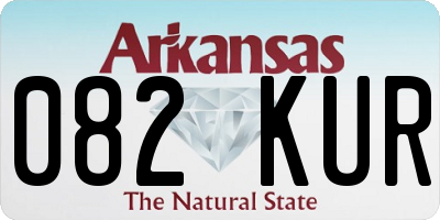 AR license plate 082KUR