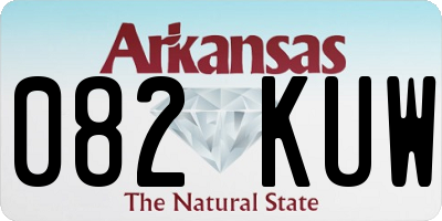 AR license plate 082KUW