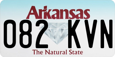 AR license plate 082KVN