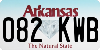AR license plate 082KWB