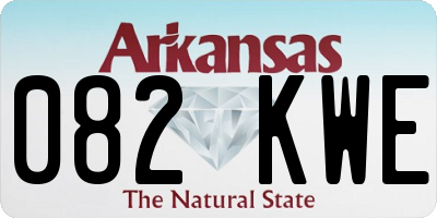 AR license plate 082KWE